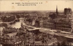 Paris CPA Vue de la generale de la Cite