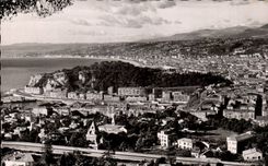 Nice CPA View on the city the port and the castle