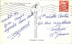 Nice CPA View on the city the port and the castle