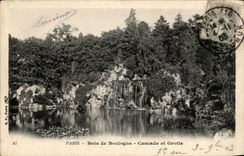 Paris CPA Bois de Boulogne Cascade et grotte