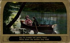 CPA Fantasy Woman in the boat