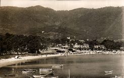 MODERN CARD Cavalaire on Overall picture sea of the beach