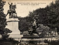 CPA Montpellier Un coin du peyrou La sirene et Louis XIV