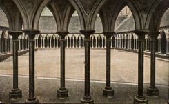CPA Mont Saint Michel Abbey galleries of the cloister
