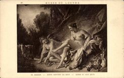 CPA Musee du Louvre Boucher Diane sortant du bain