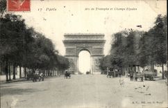 CPA Paris Arc de Triomphe of the Elysees Fields