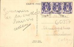 CPA Falls of the Tarn Swallow-hole Armand Vue of the large stalactites In the medium the palm tree