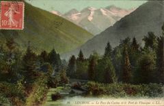 Luchon CPA der Park des Kasinos und der Hafen von Venasque