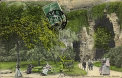 Paris CPA Chaumont Hillocks the cave