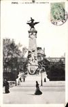Paris CPA Le monument de Gambetta