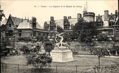 Paris CPA the public garden and the museum of Cluny