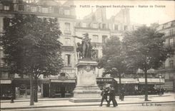 Paris CPA Boulevard Saint Germain Statue of DAnton