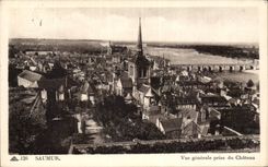 CPA Saumur View taken of the castle