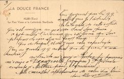 CPA Albi the old bridge and the cathedral co Cecile