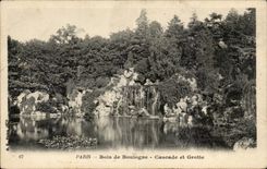 Paris CPA Bois de Boulogne Cascade et grotte