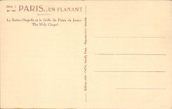 Paris CPA La Sainte Chapelle et la grille du palais de justice