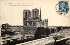 Paris CPA Notre Dame et la Seine