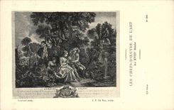 CPA Les chefs d'oeuvre de l'art Le maitre galant Lancret Le Bas Diable