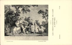 CPA Les chefs d'oeuvre de l'art Les amours de bocage Lancret Larmessin