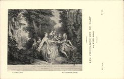 CPA Les chefs d'oeuvre de l'art Le jeu de pied de Beuf Lancret Larmessin