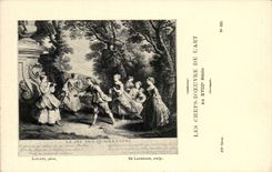 CPA Les chefs d'oeuvre de l'art Le jeu de quatre coins Lancret Larmessin