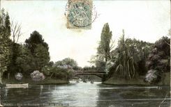 Paris CPA Bois de Boulogne pont des deux iles