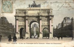 Paris CPA Arc de triomphe de la Victoire Place du Carrousel
