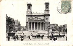 Paris CPA Church Saint Vincent of Paul