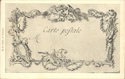 CPA Les chefs d'oeuvre de l'art au 18eme Vignette pour les jardins de Delille Monsiau Choffard