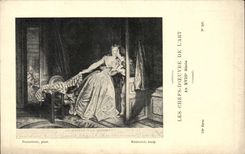 CPA Les chefs d'oeuvre de l'art au 18eme Le baiser a la derobee Fragonard Regnault