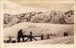 CPA Luchon Winter sports Superbagneres Seen on the plate and mountains of Lily