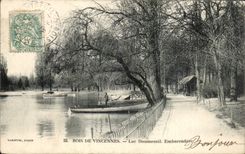 Paris CPA Wood of Vincennes Lake Daumesnil Landing stage
