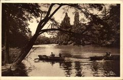 Paris CPA Le lac du Bois de Boulogne