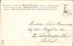 CPA Fantasy Flowers and lances dorees Happy New Year