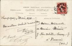 CPA Fantasy Child Happy New Year Plane