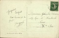 Frohliche Kuken CPA Phantasie-Ostern-Ostern