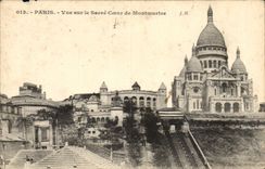 Paris - 18 - Vue sur le Sacrecoeur - Montmartre - 1908 