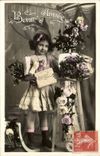 Fantasy - Children - Happy New Year - Darling little girl Publicity Chocolate Vinay CPA