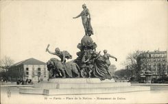 Paris - 20 - Place of the Nation - Monument of dalou - CPA