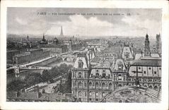 Paris - 1 - Vue Panoramique - Les Sept Ponts - CPA 
