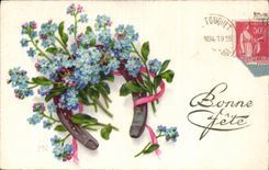 Festivals - Good Festival - Flowers - Gate Happiness - Horse has Fer - CPA