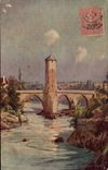 CPA Orthez the old bridge
