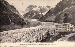 CPA Sea of ice and hotel of Montanvert