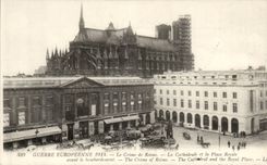 CPA European War of 1914 the crime of Reims