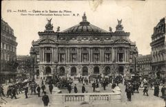 Paris - 9 - Opera et la Sation Metro - CPA 