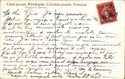 Arts - Tableau - Pretty Country Scene - Domed Buildings CPA 