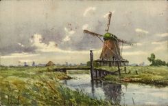 Arts - Tableaux - Moulin - Windmill CPA 