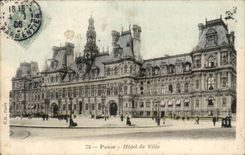 Paris - 4 - Hotel de Ville CPA 