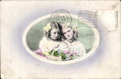 Fantasy - Children - Girls with tennis shoe - Brussels - Antwerpen hand stamp - Belgien - Belgium - Belgium - CPA