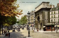 Paris - 10 - data base and Port St Martin - CPA